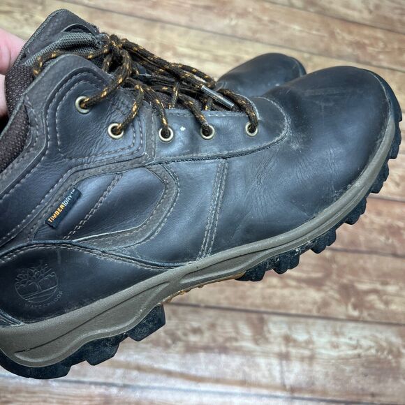 Timberland Mens Mt Maddsen Mid Waterproof Hiking Boots 7 40 Brown Leather A141B - Picture 12 of 14